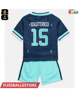 Günstige Deutschland Nico Schlotterbeck #15 Auswärts Trikotsatzt Kinder WM 2026 Kurzarm (+ Kurze Hosen)